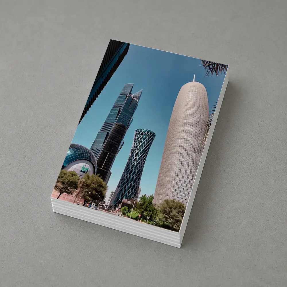 Doha Qatar Skyscrapers Blue Sky Cityscape – Postcards
