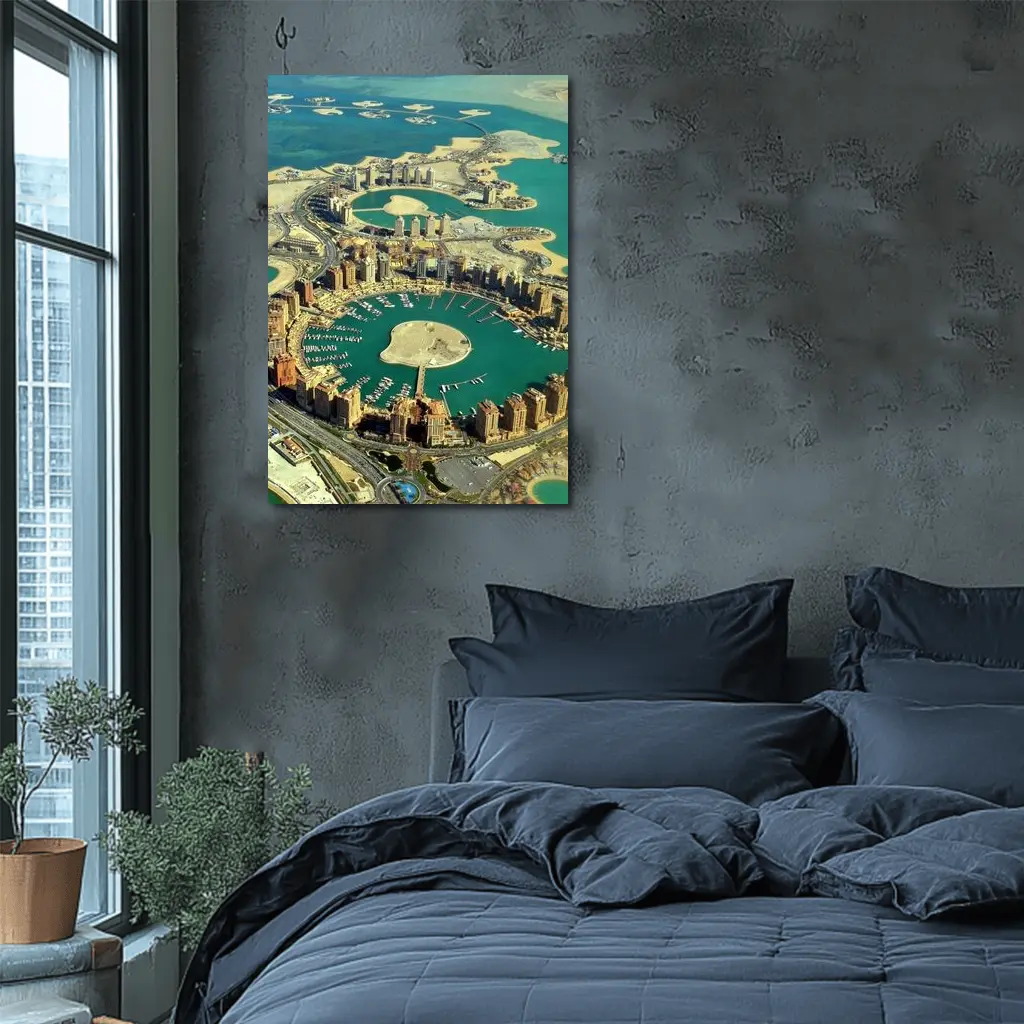 Pearl Qatar Aerial View Doha Marina – Wall Art
