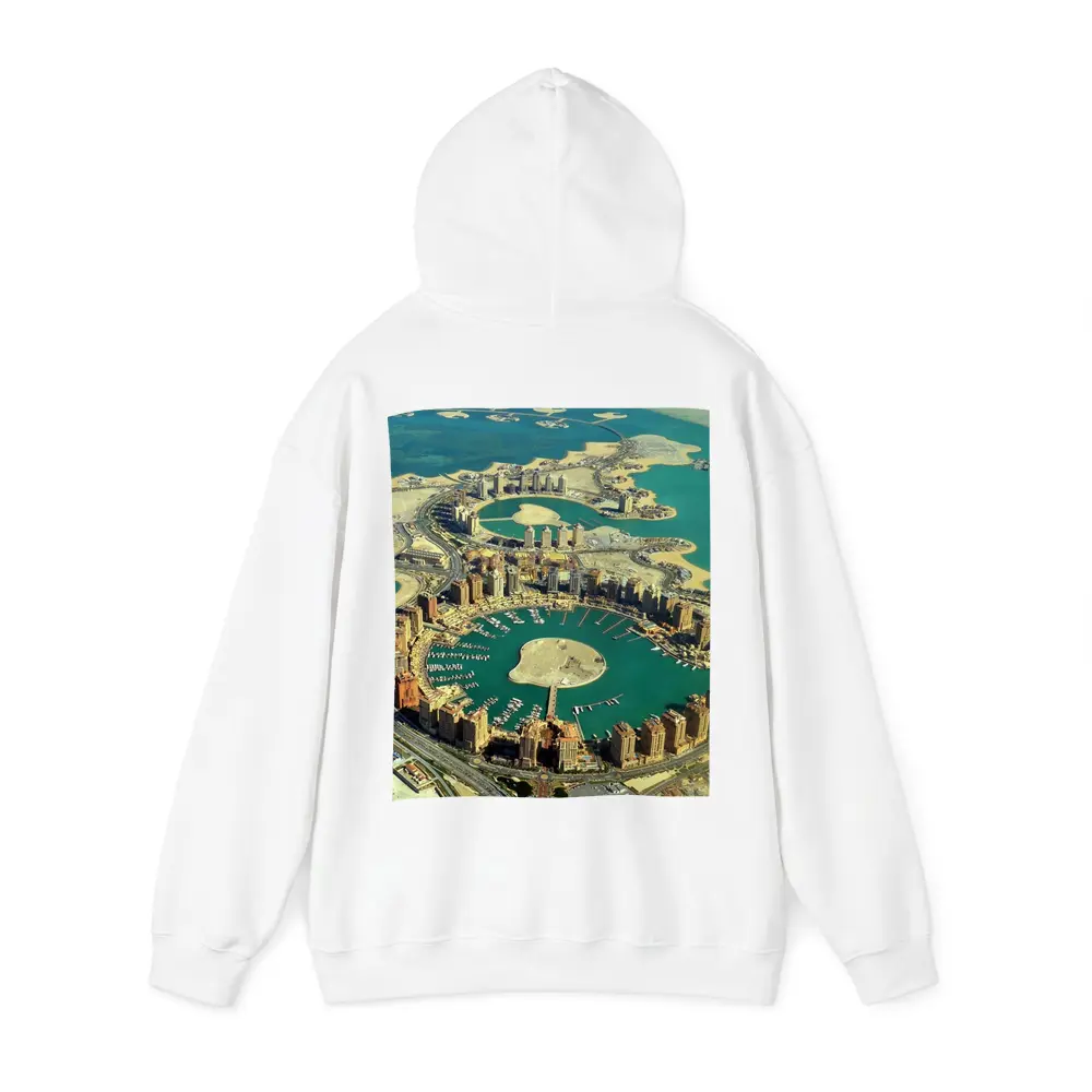 Pearl Qatar Aerial View Doha Marina – Hoodies