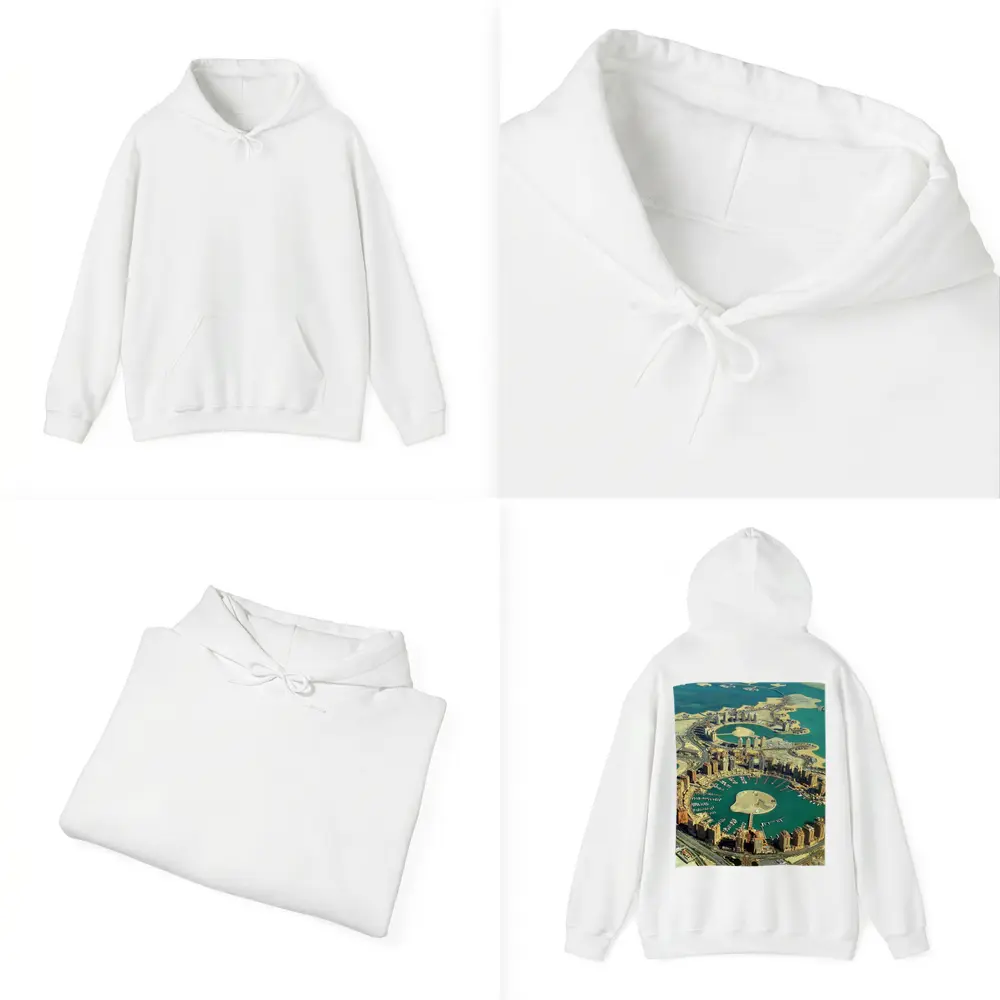 Pearl Qatar Aerial View Doha Marina – Hoodies