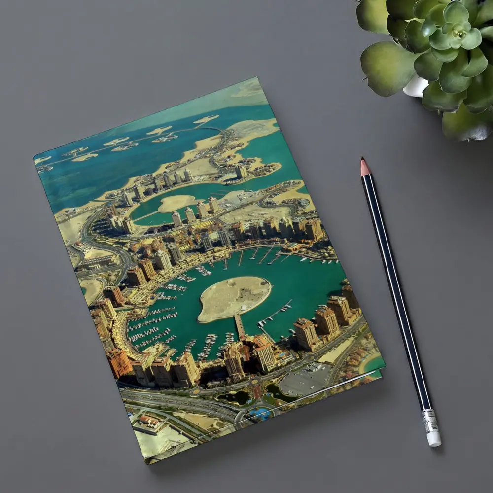 Pearl Qatar Aerial View Doha Marina – Notebooks