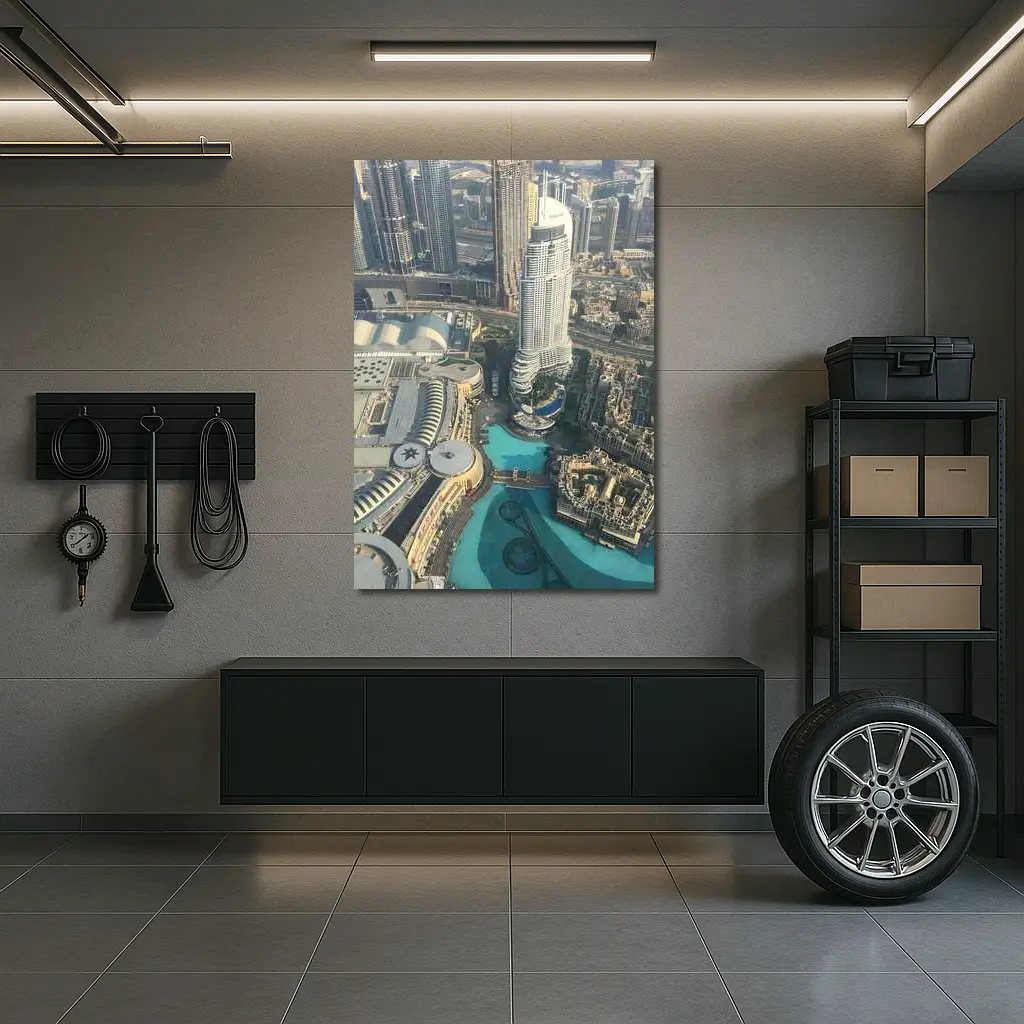 Dubai Downtown Aerial City Skyline View – Wall Art