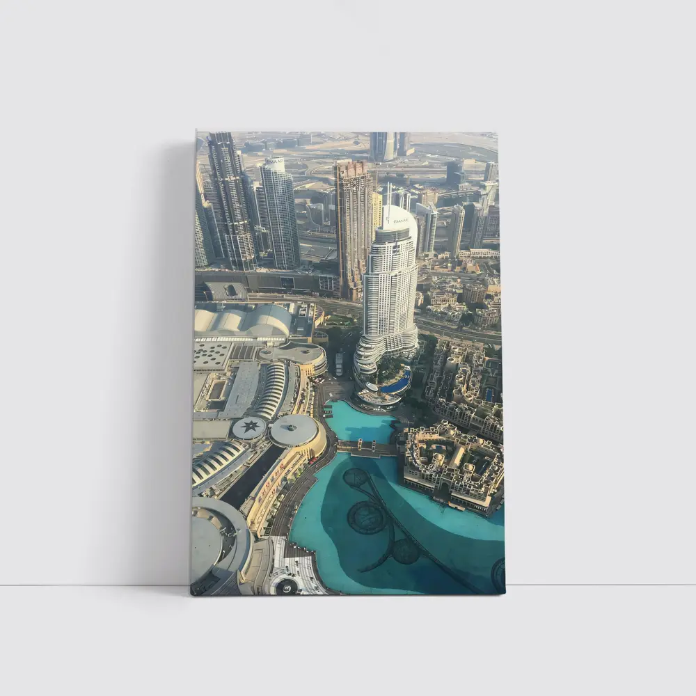Dubai Downtown Aerial City Skyline View – Wall Art