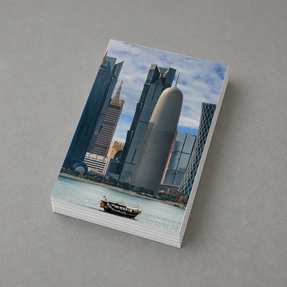 Doha Qatar Skyline Waterfront Dhow Boat – Postcards