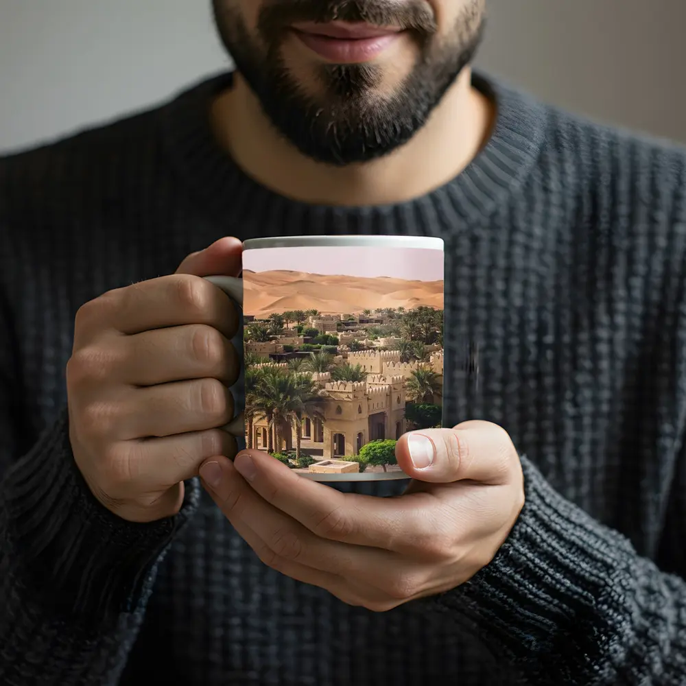 Arabian Desert Palace With Sand Dunes – Mugs