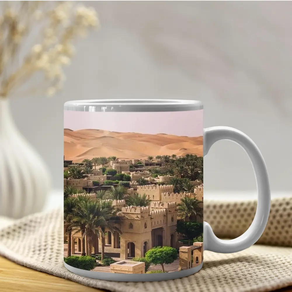 Arabian Desert Palace With Sand Dunes – Mugs