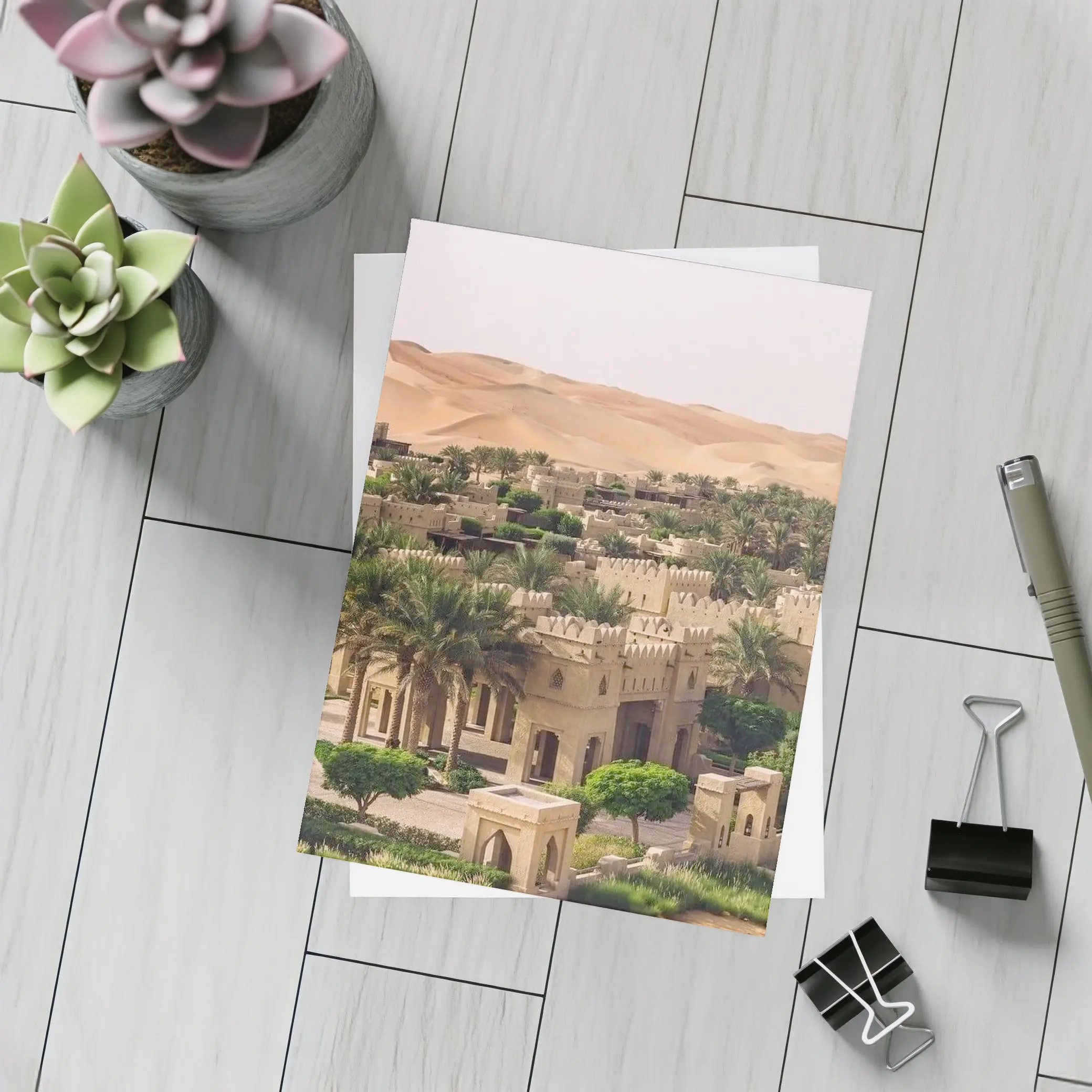 Arabian Desert Palace With Sand Dunes – Postcards