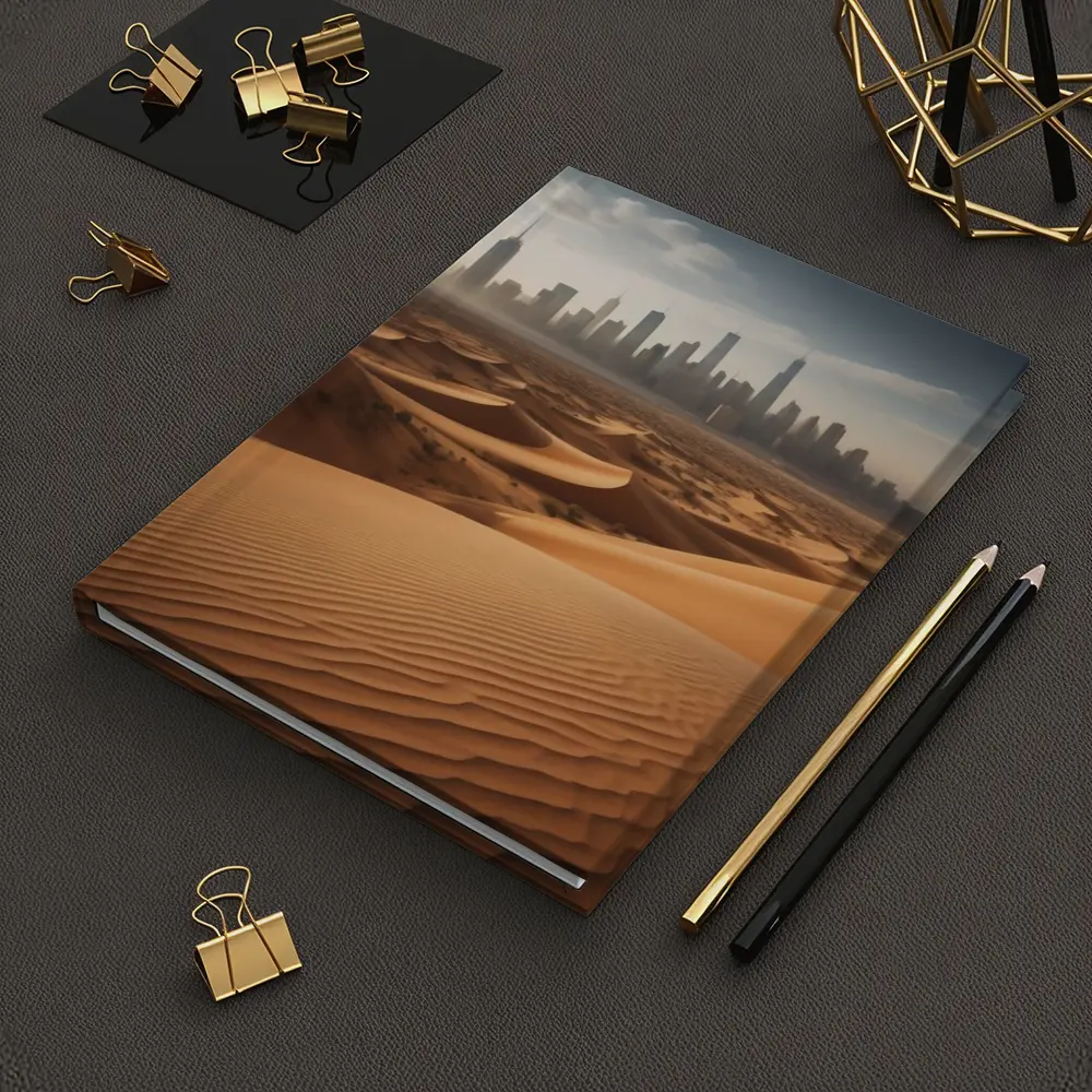 Desert Sand Dunes City Skyline Surreal – Notebooks