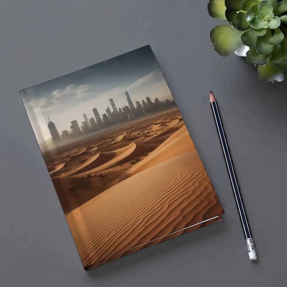 Desert Sand Dunes City Skyline Surreal – Notebooks