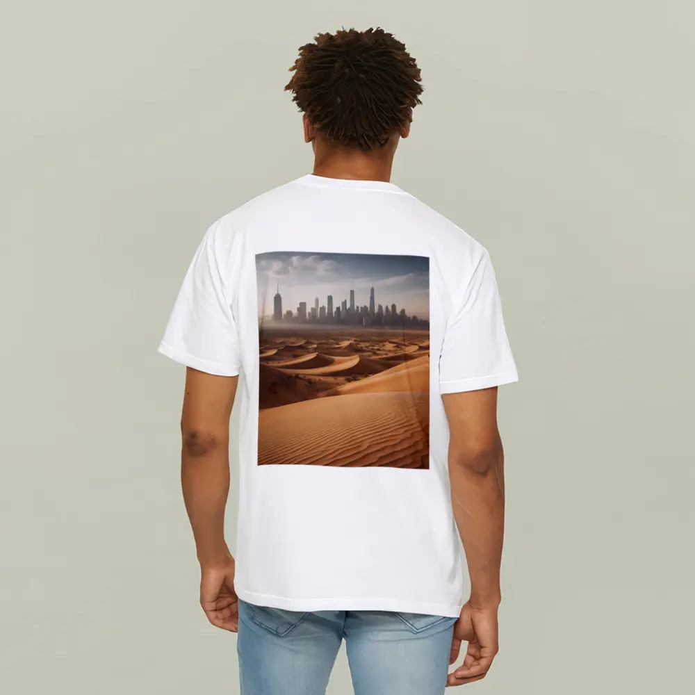 Desert Sand Dunes City Skyline Surreal – T-Shirts
