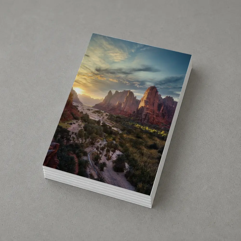 Zion Canyon Red Rocks Sunset Landscape – Postcards