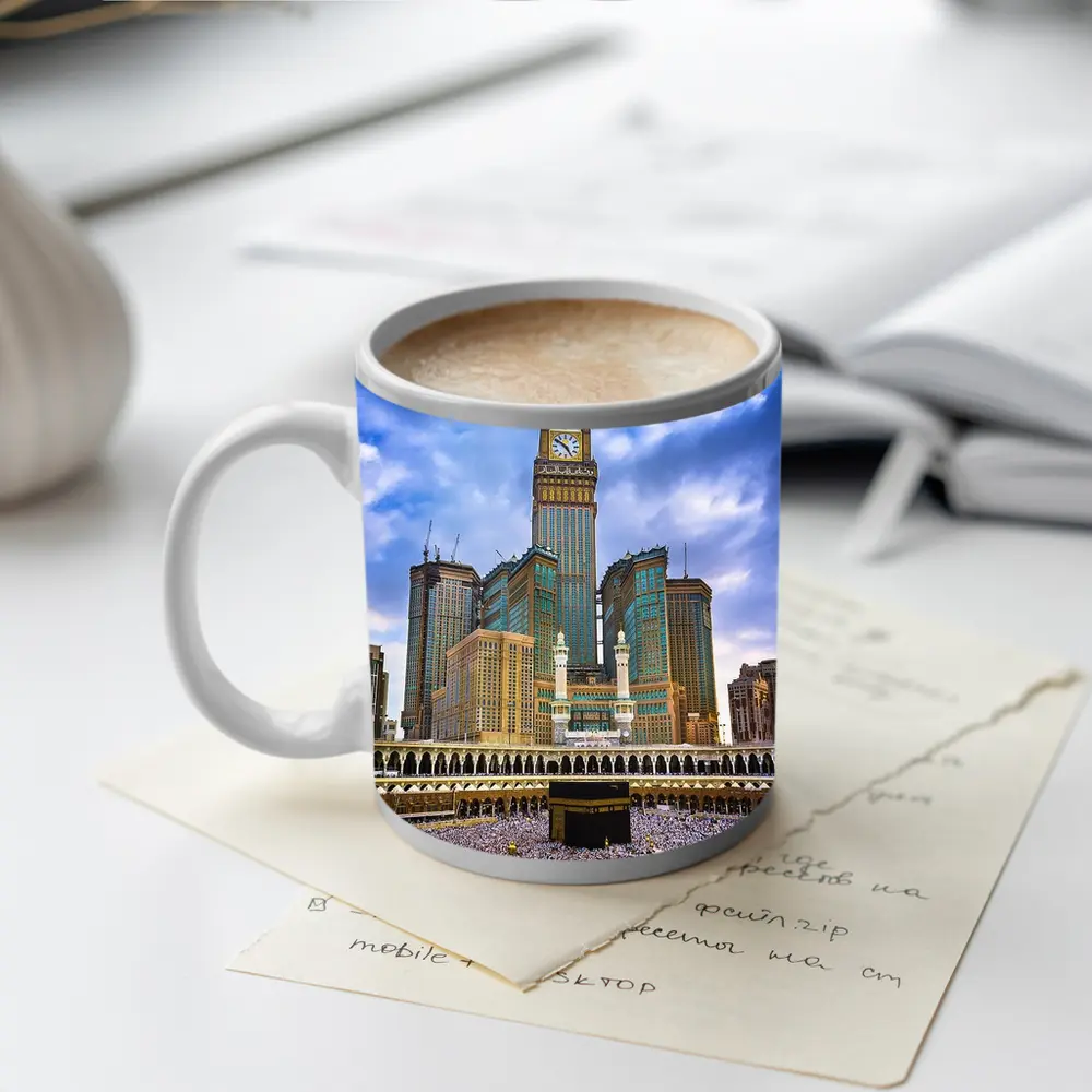 Mecca Kaaba Clock Tower Crowd Islam – Mugs