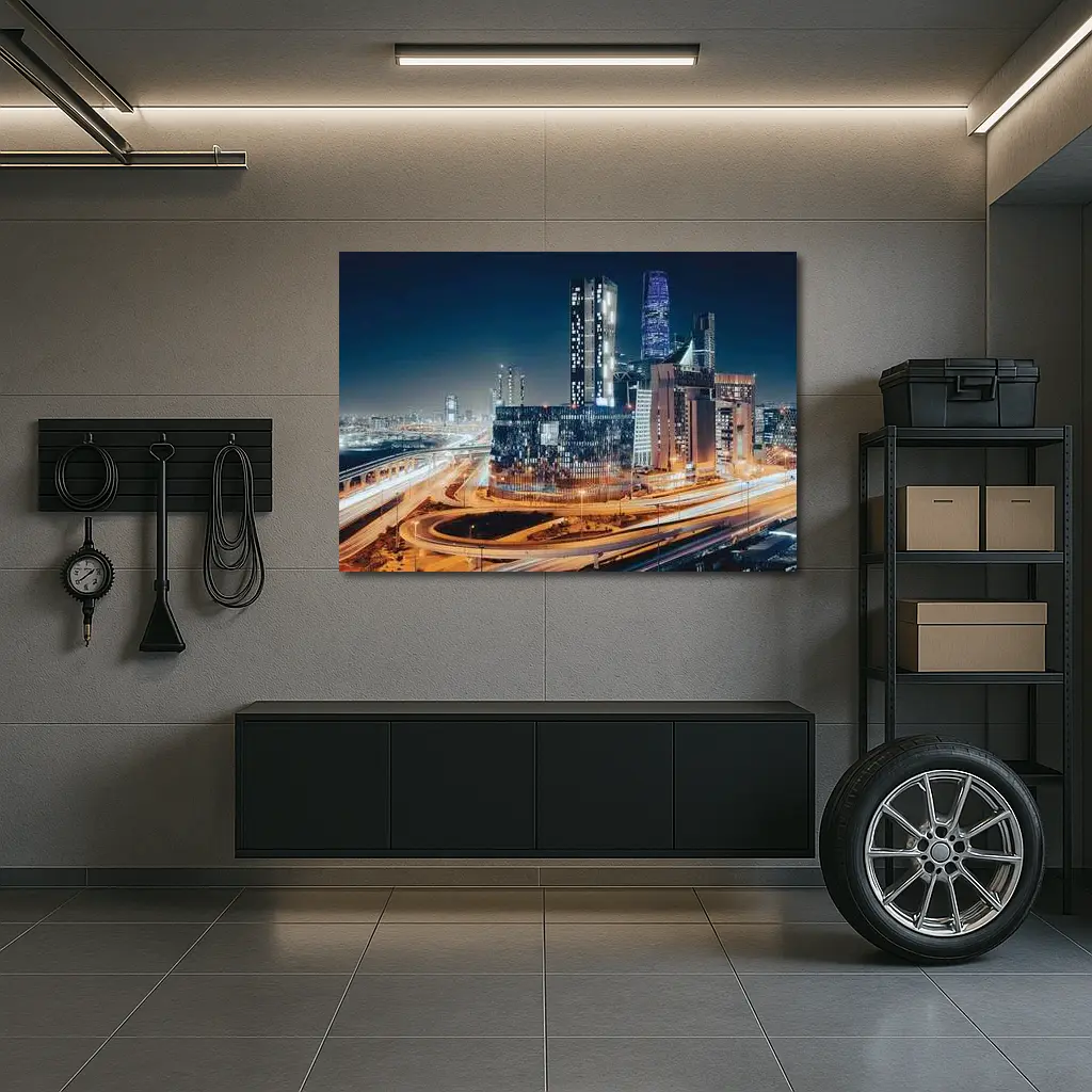 Doha Qatar City Skyline At Night – Wall Art