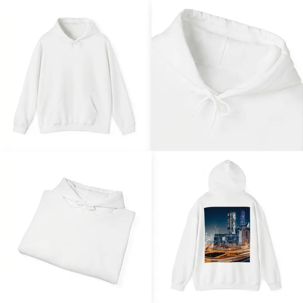 Doha Qatar City Skyline At Night – Hoodies