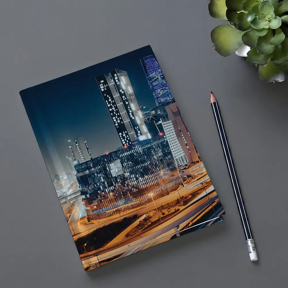Doha Qatar City Skyline At Night – Notebooks