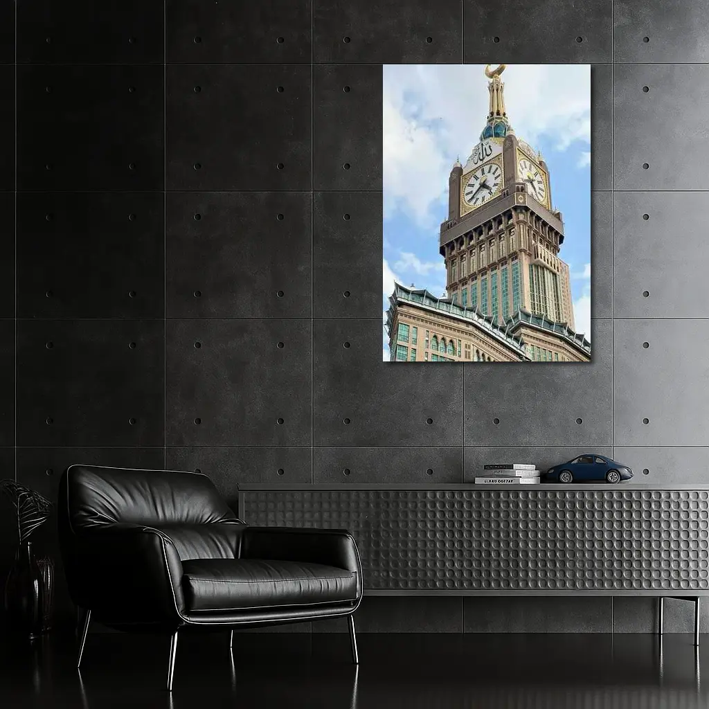 Makkah Clock Tower Islam Blue Sky – Wall Art