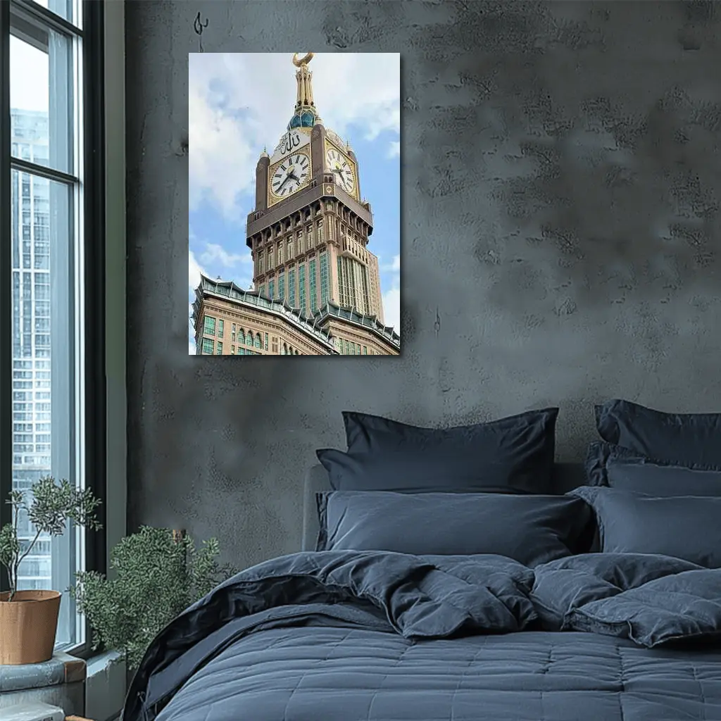 Makkah Clock Tower Islam Blue Sky – Wall Art