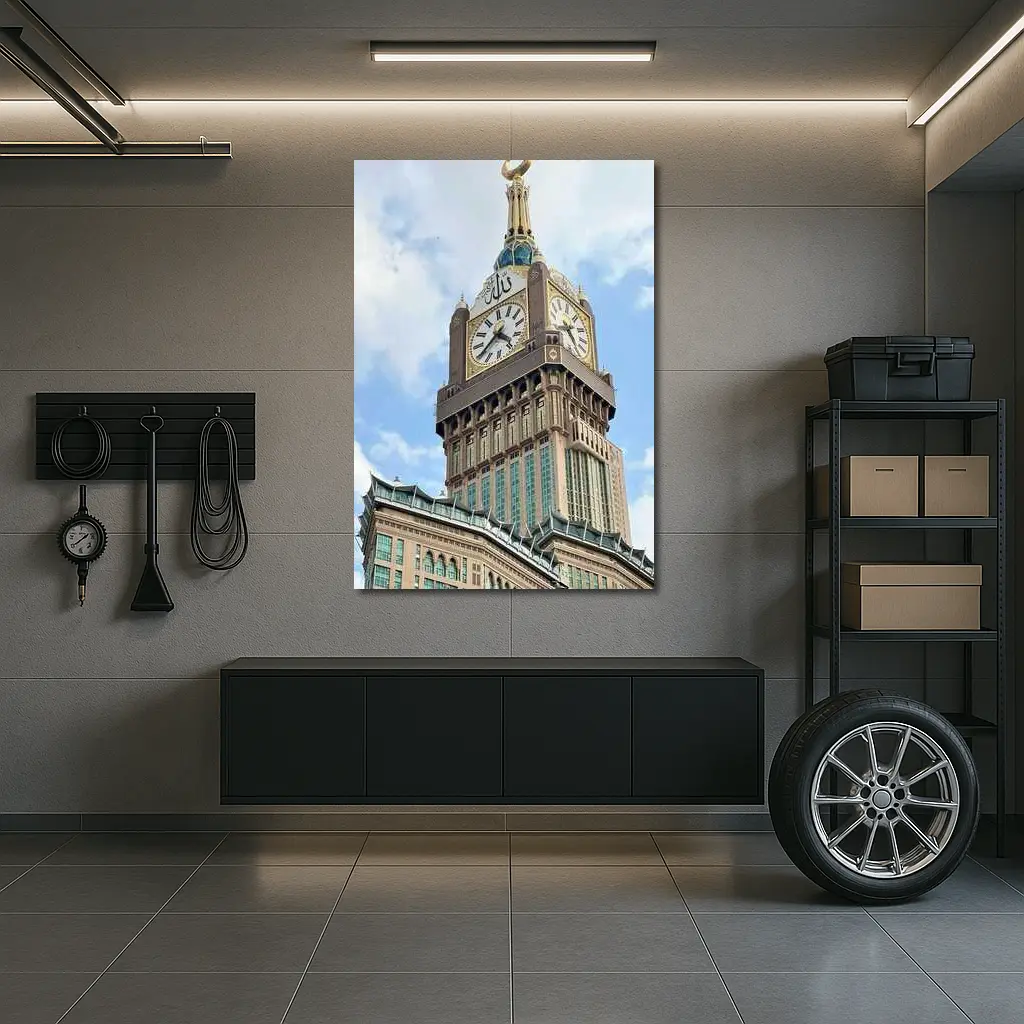 Makkah Clock Tower Islam Blue Sky – Wall Art