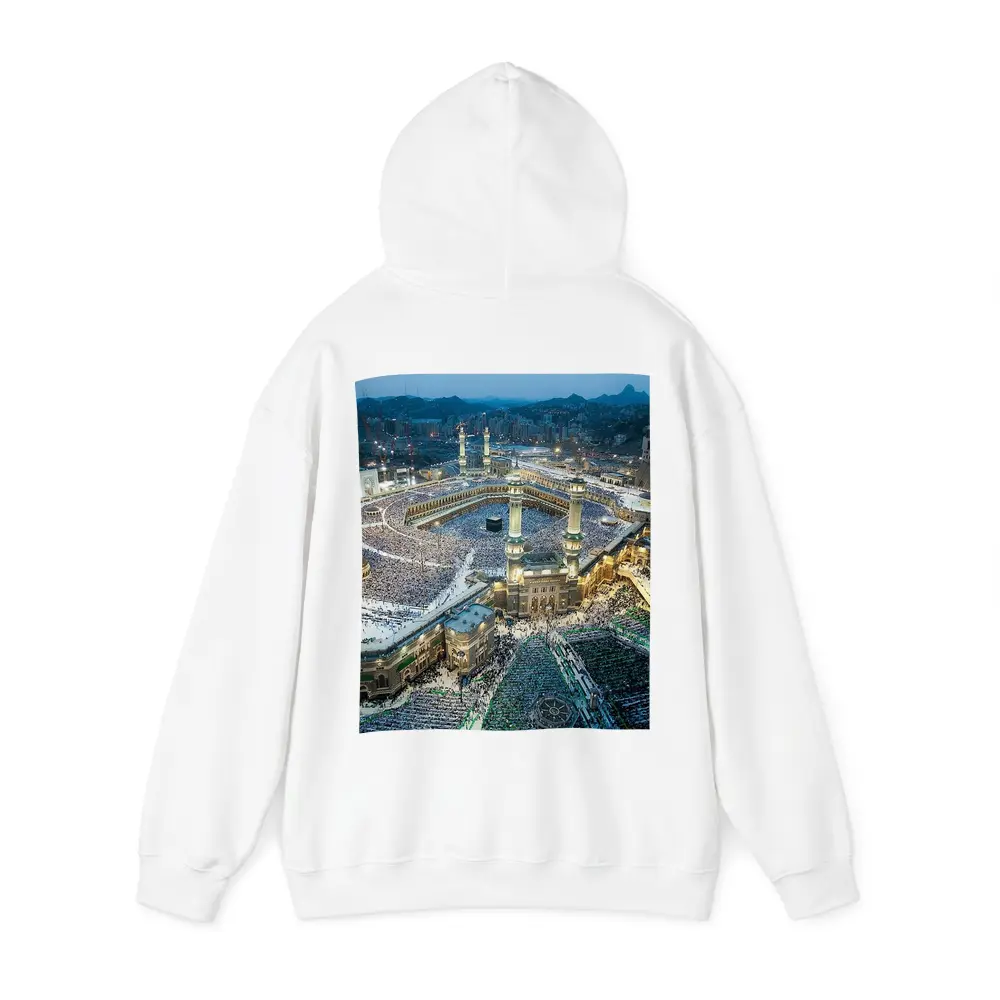 Mecca Grand Mosque Aerial Night View – Hoodies