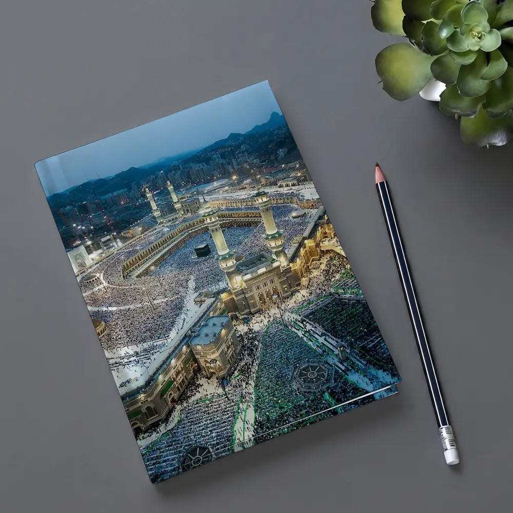 Mecca Grand Mosque Aerial Night View – Notebooks