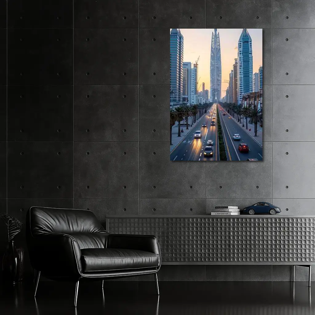 Dubai Sheikh Zayed Road Sunset Skyline – Wall Art