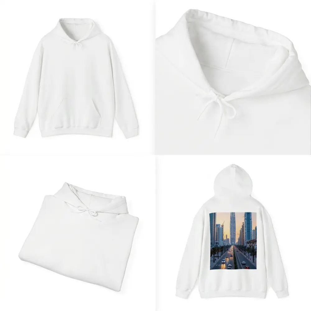 Dubai Sheikh Zayed Road Sunset Skyline – Hoodies