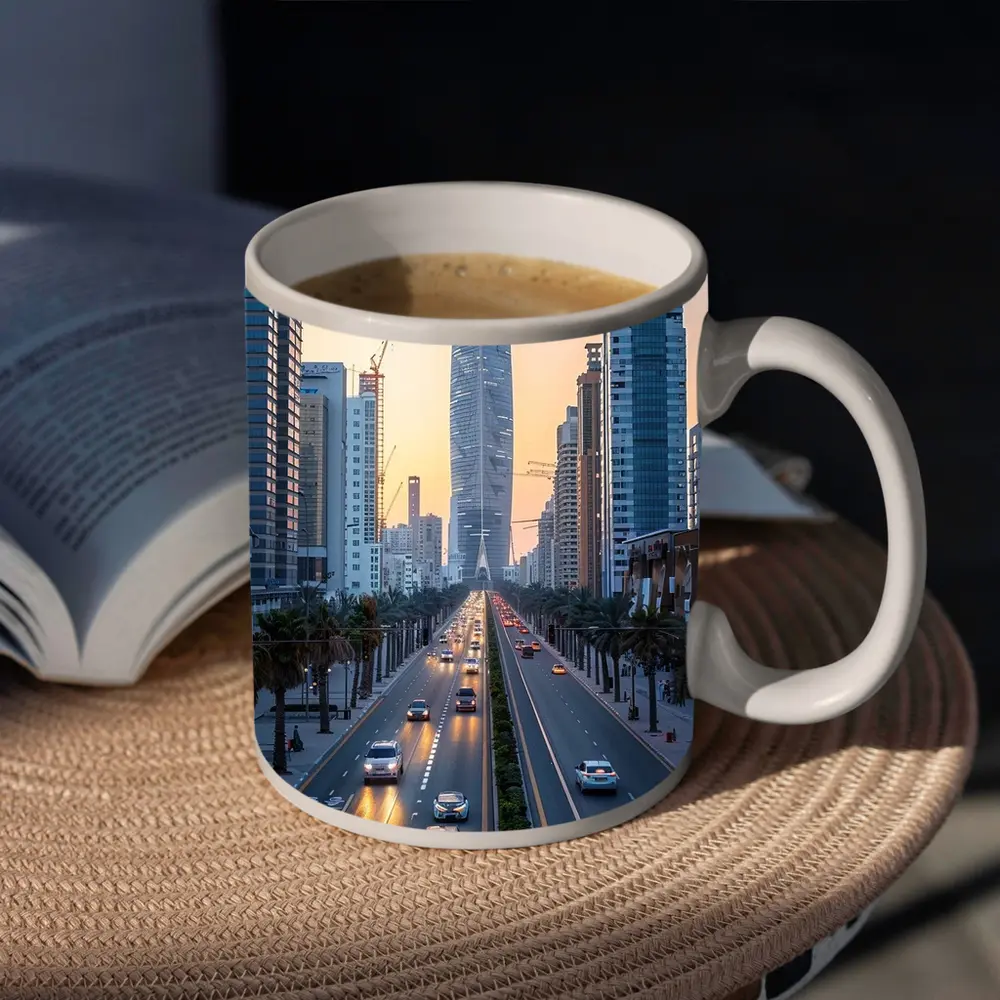 Dubai Sheikh Zayed Road Sunset Skyline – Mugs