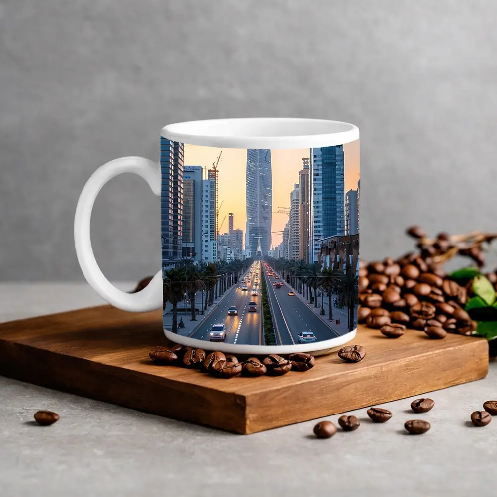 Dubai Sheikh Zayed Road Sunset Skyline – Mugs