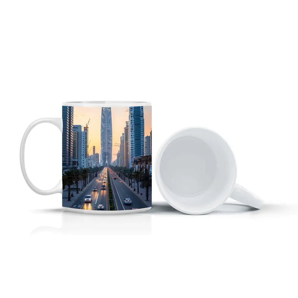 Dubai Sheikh Zayed Road Sunset Skyline – Mugs