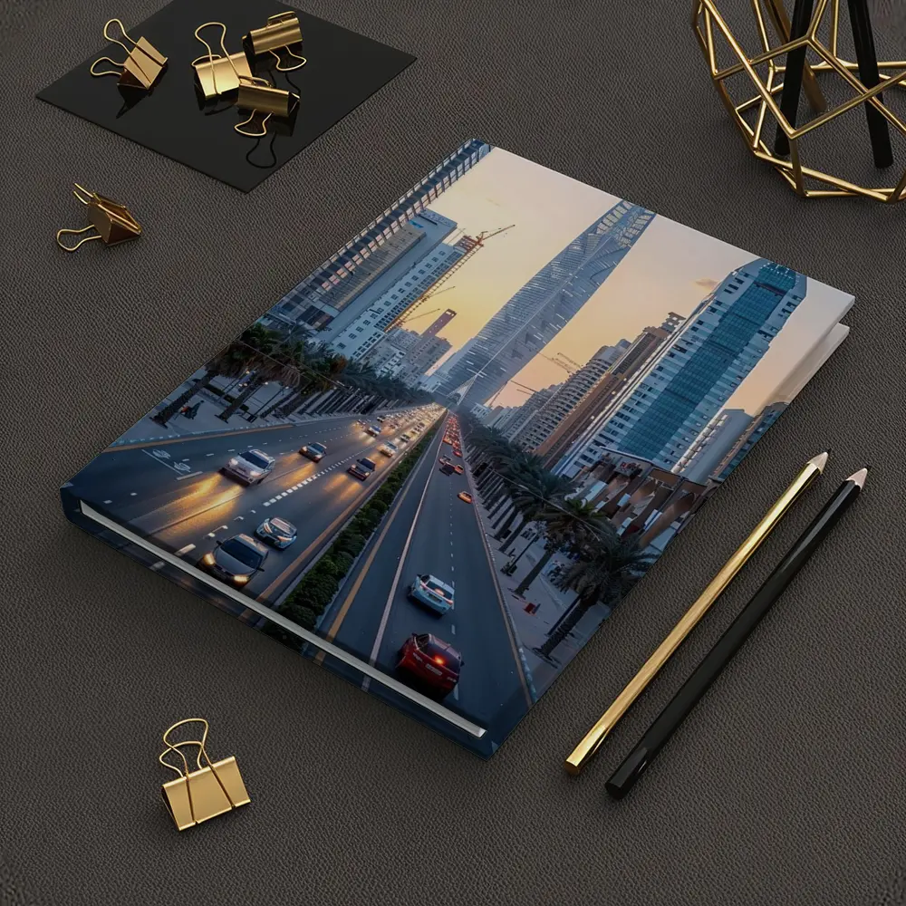 Dubai Sheikh Zayed Road Sunset Skyline – Notebooks