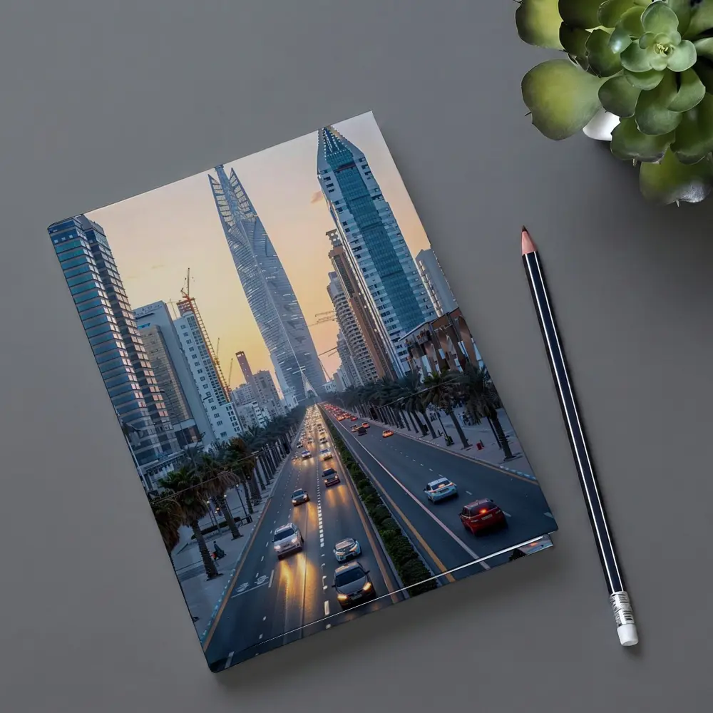 Dubai Sheikh Zayed Road Sunset Skyline – Notebooks