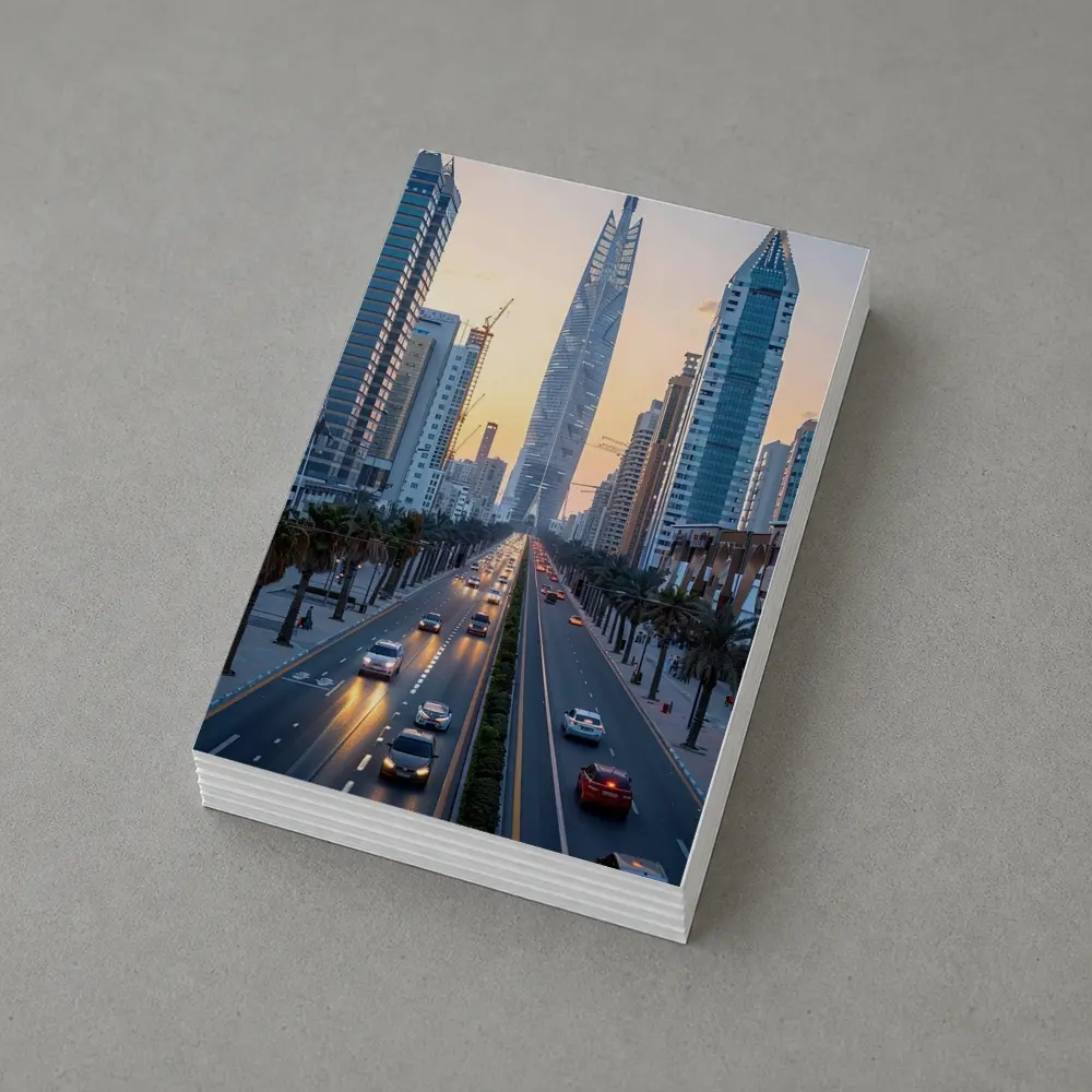 Dubai Sheikh Zayed Road Sunset Skyline – Postcards