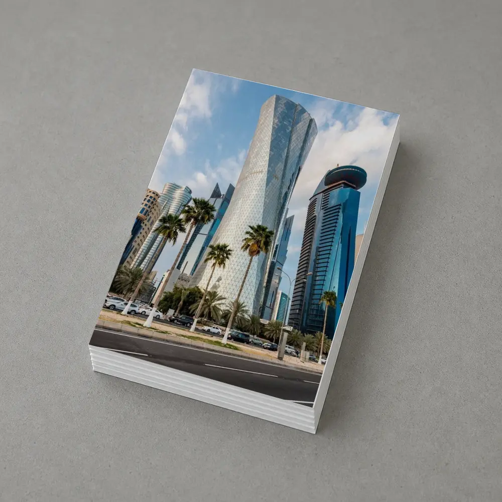 Doha Qatar Skyline Tower Palm Trees – Postcards