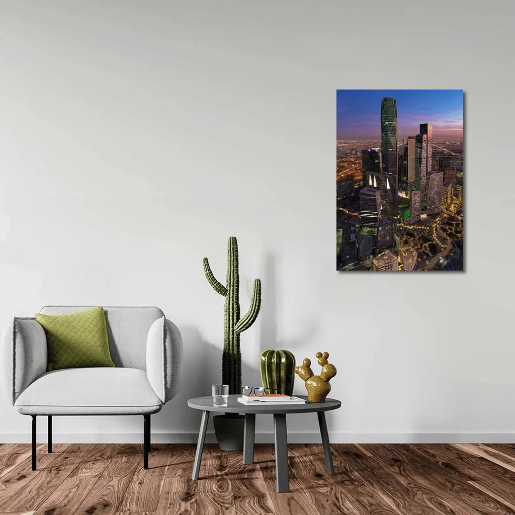 Riyadh Saudi Arabia Skyline At Dusk – Wall Art