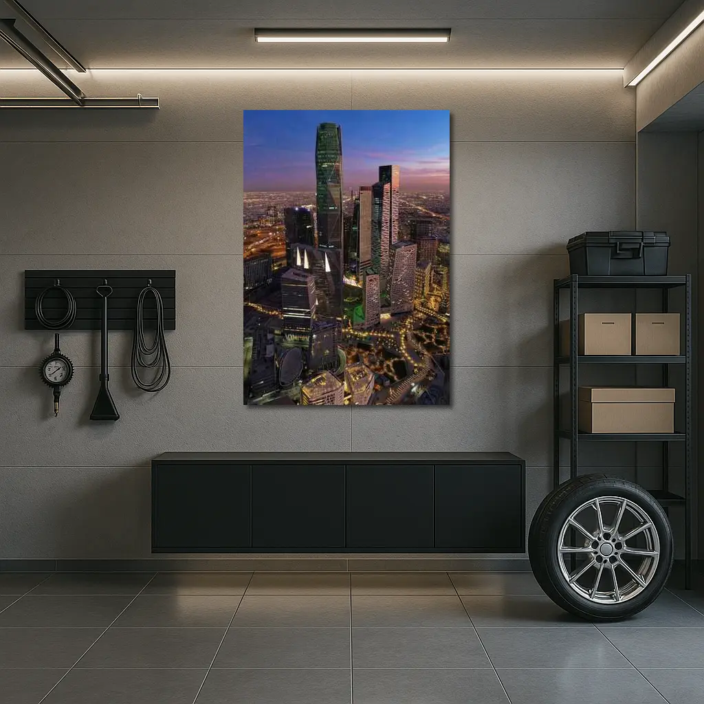 Riyadh Saudi Arabia Skyline At Dusk – Wall Art