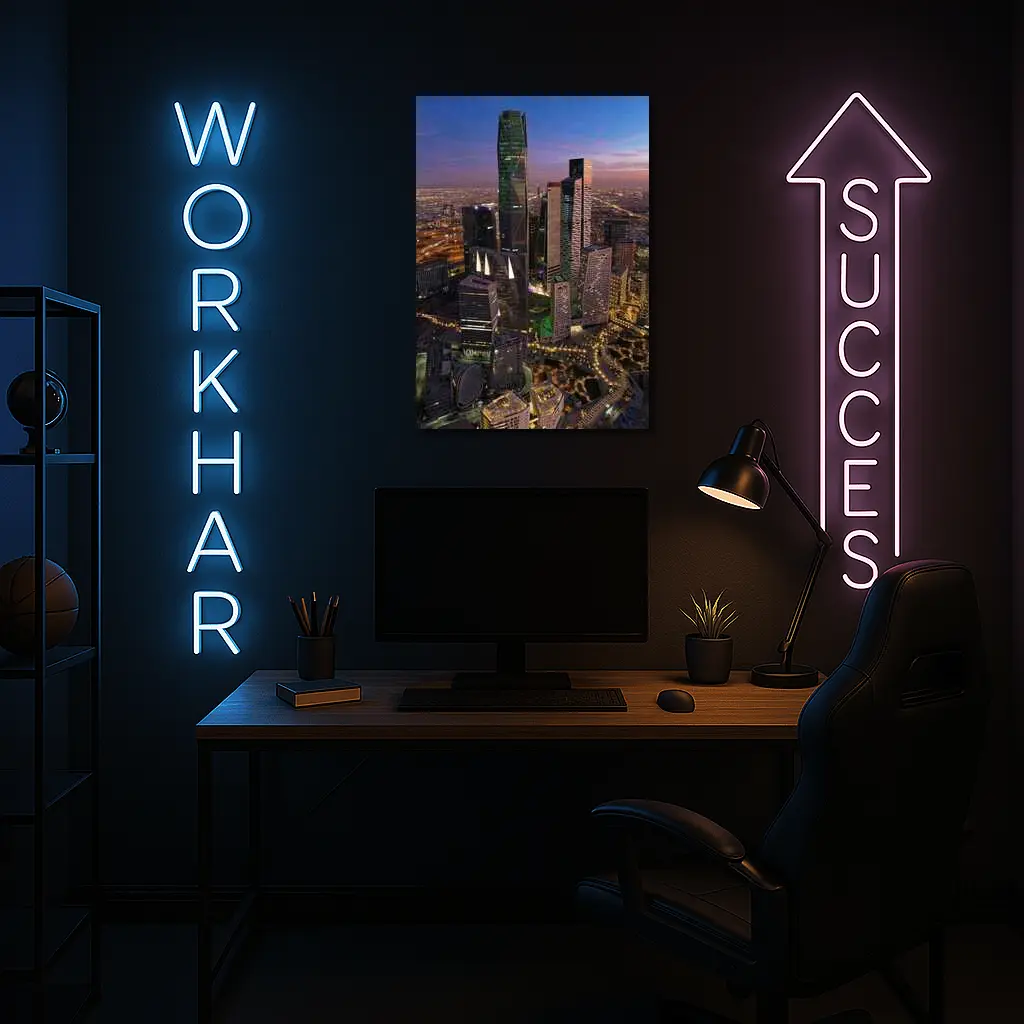 Riyadh Saudi Arabia Skyline At Dusk – Wall Art