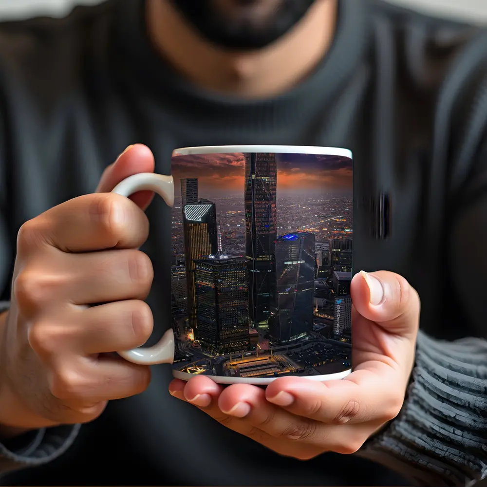 Riyadh Saudi Arabia Skyline At Sunset – Mugs