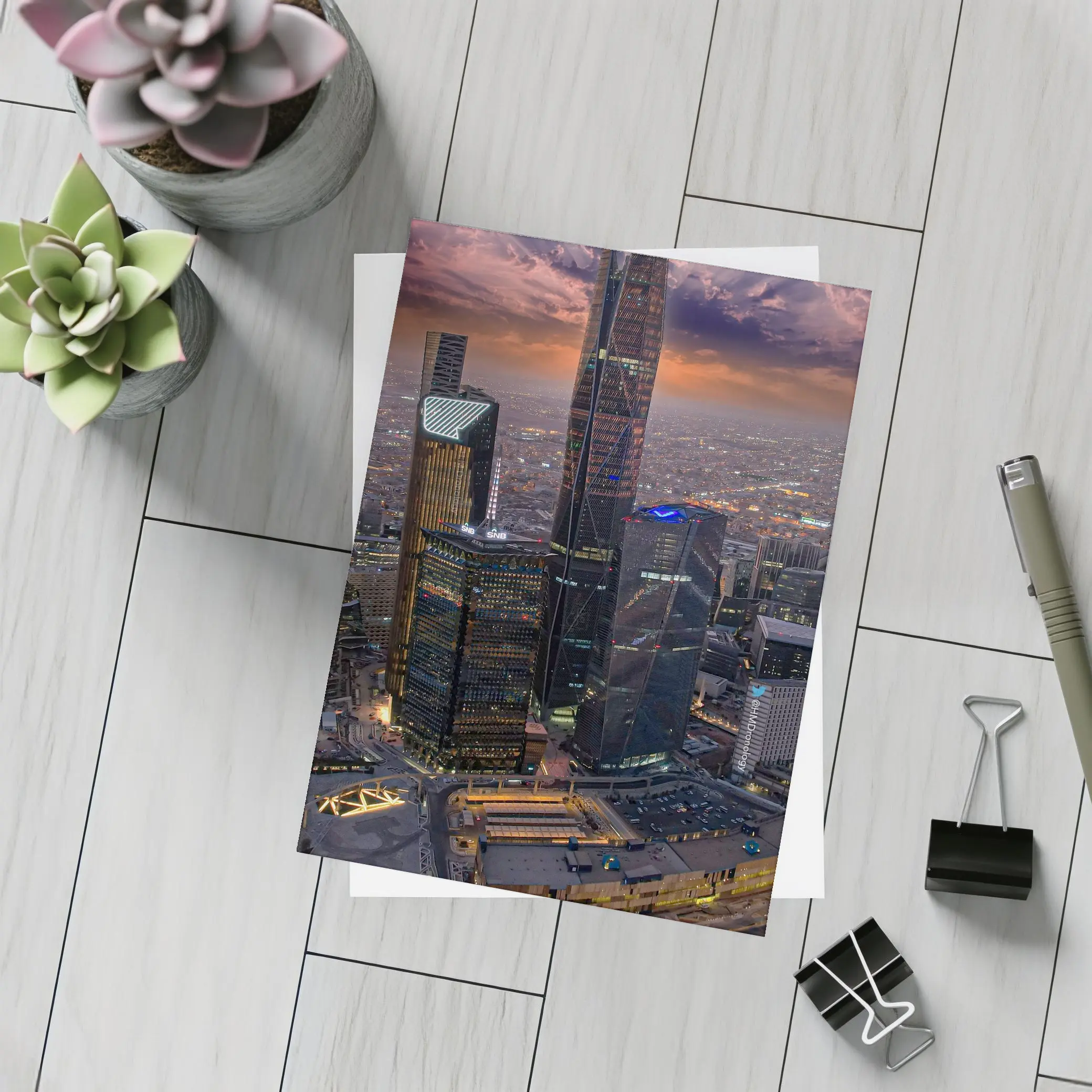 Riyadh Saudi Arabia Skyline At Sunset – Postcards