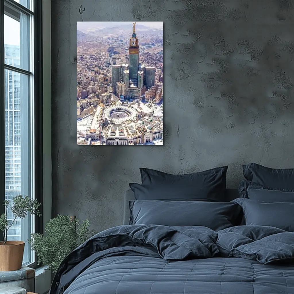 Mecca Grand Mosque Abraj Al Bait Aerial – Wall Art