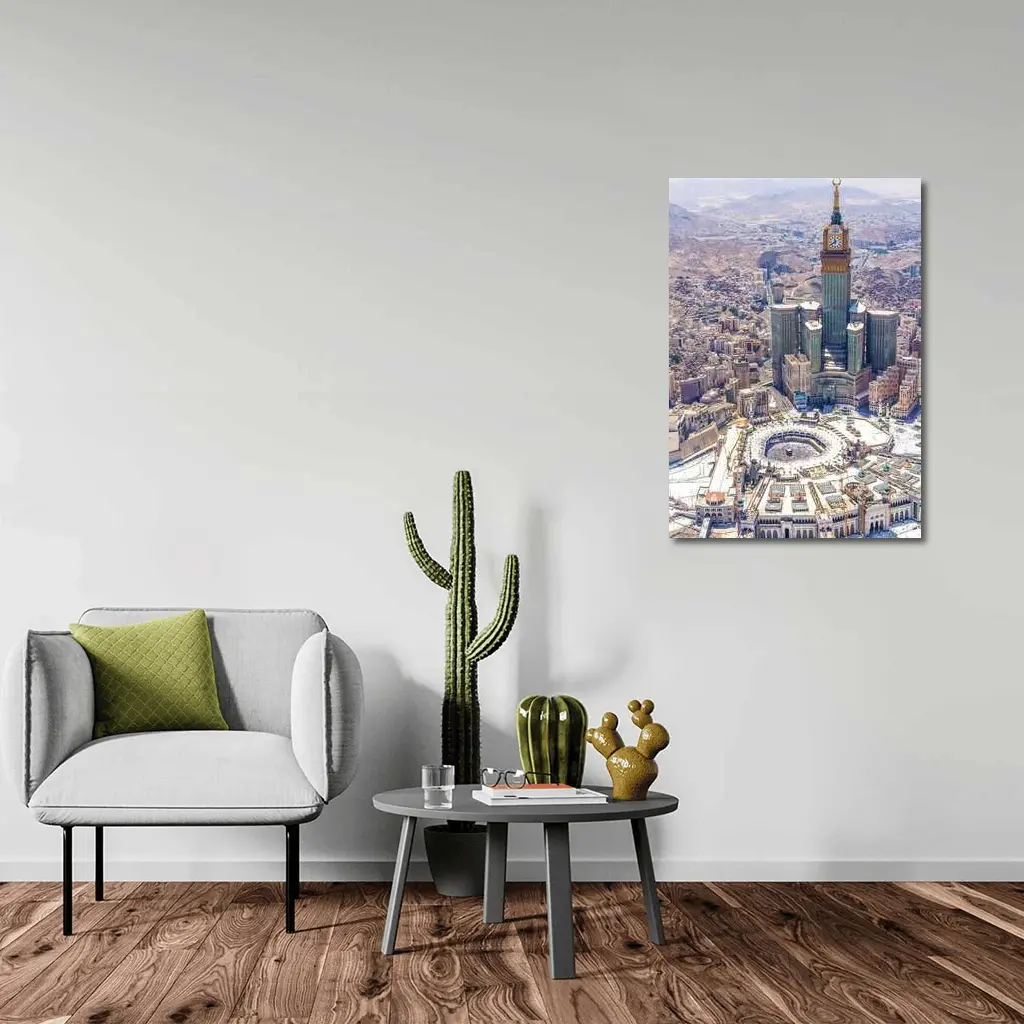 Mecca Grand Mosque Abraj Al Bait Aerial – Wall Art
