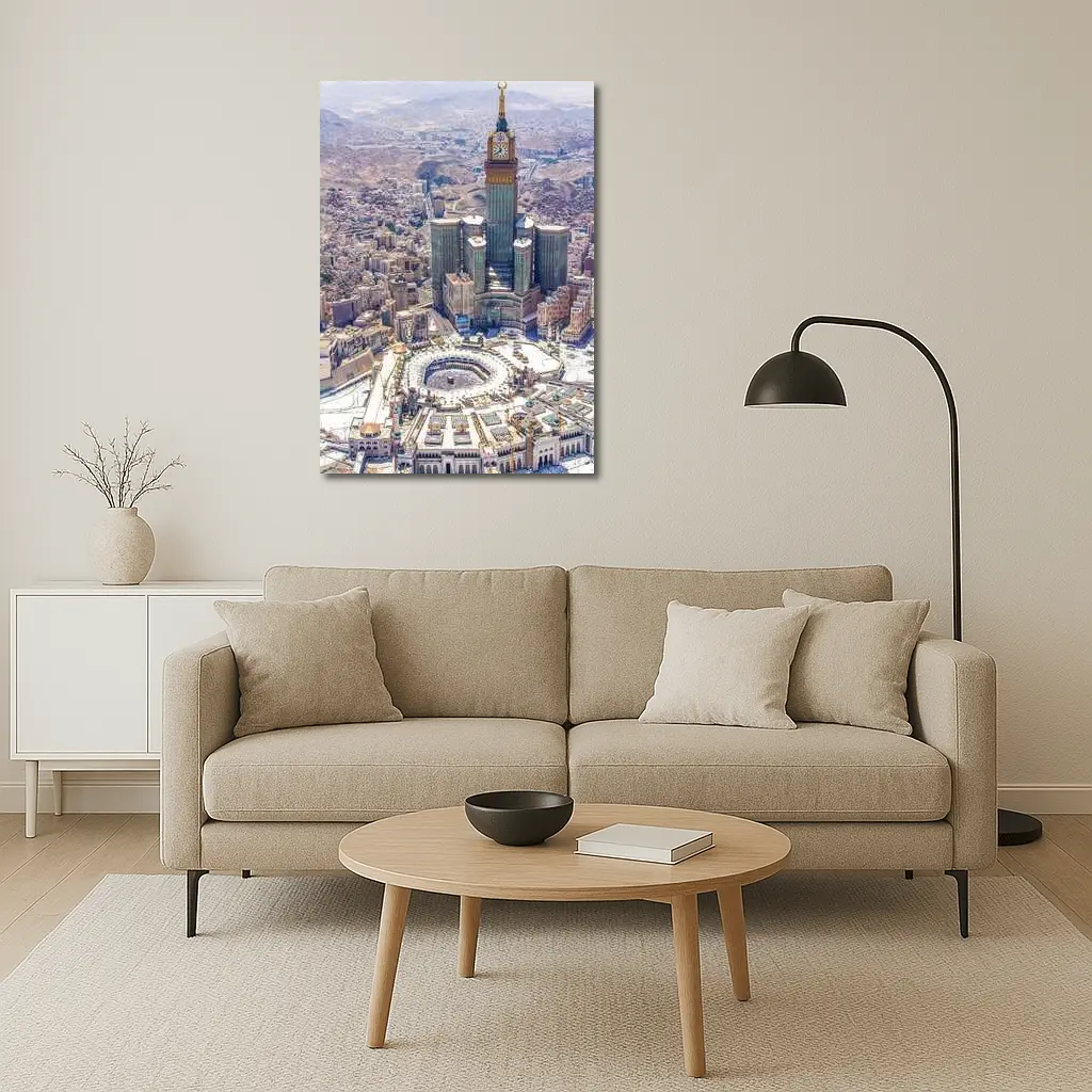 Mecca Grand Mosque Abraj Al Bait Aerial – Wall Art