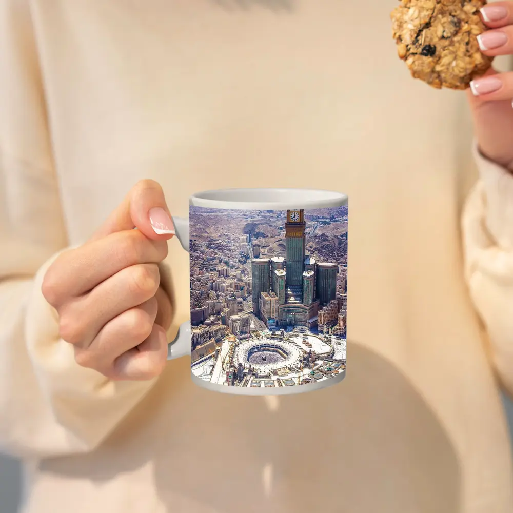Mecca Grand Mosque Abraj Al Bait Aerial – Mugs