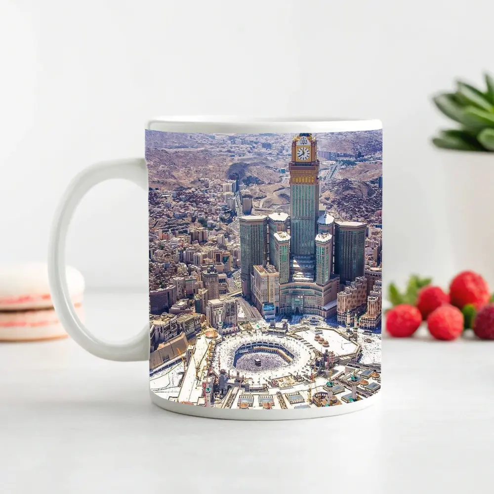 Mecca Grand Mosque Abraj Al Bait Aerial – Mugs