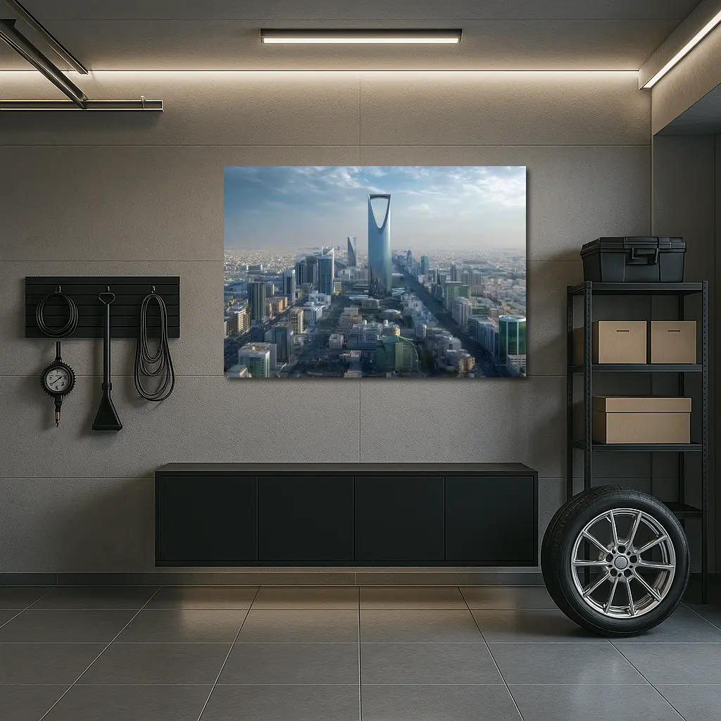 Riyadh Saudi Arabia Kingdom Tower Skyline View – Wall Art