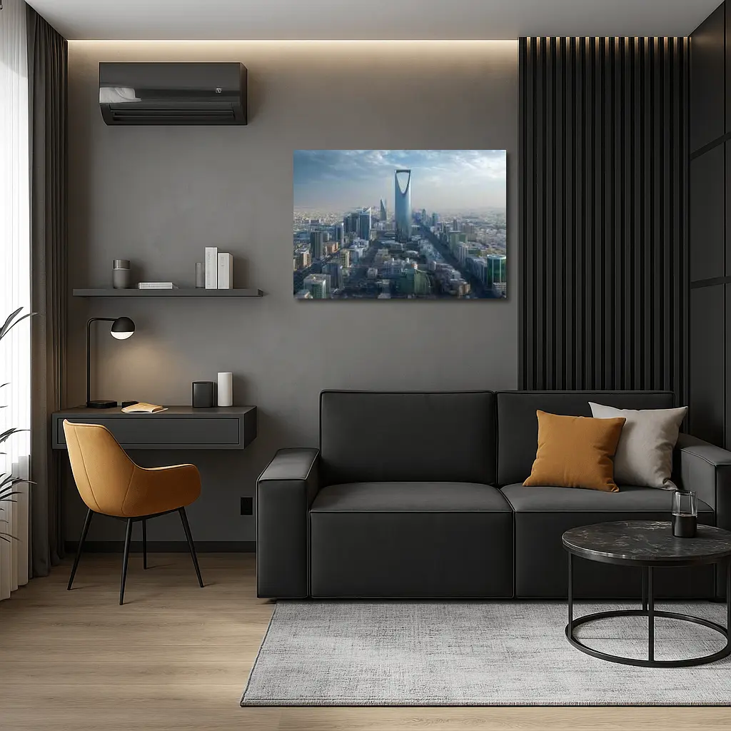 Riyadh Saudi Arabia Kingdom Tower Skyline View – Wall Art