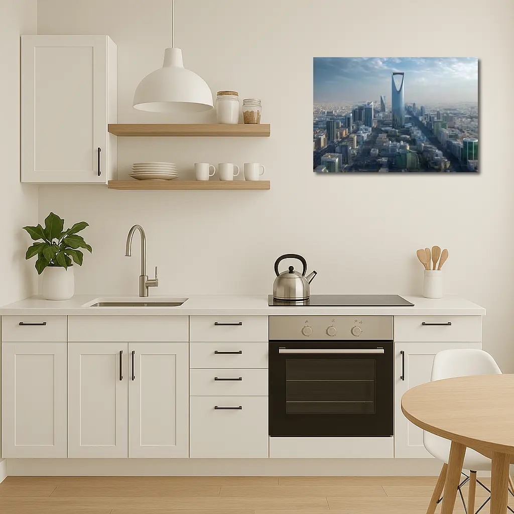 Riyadh Saudi Arabia Kingdom Tower Skyline View – Wall Art
