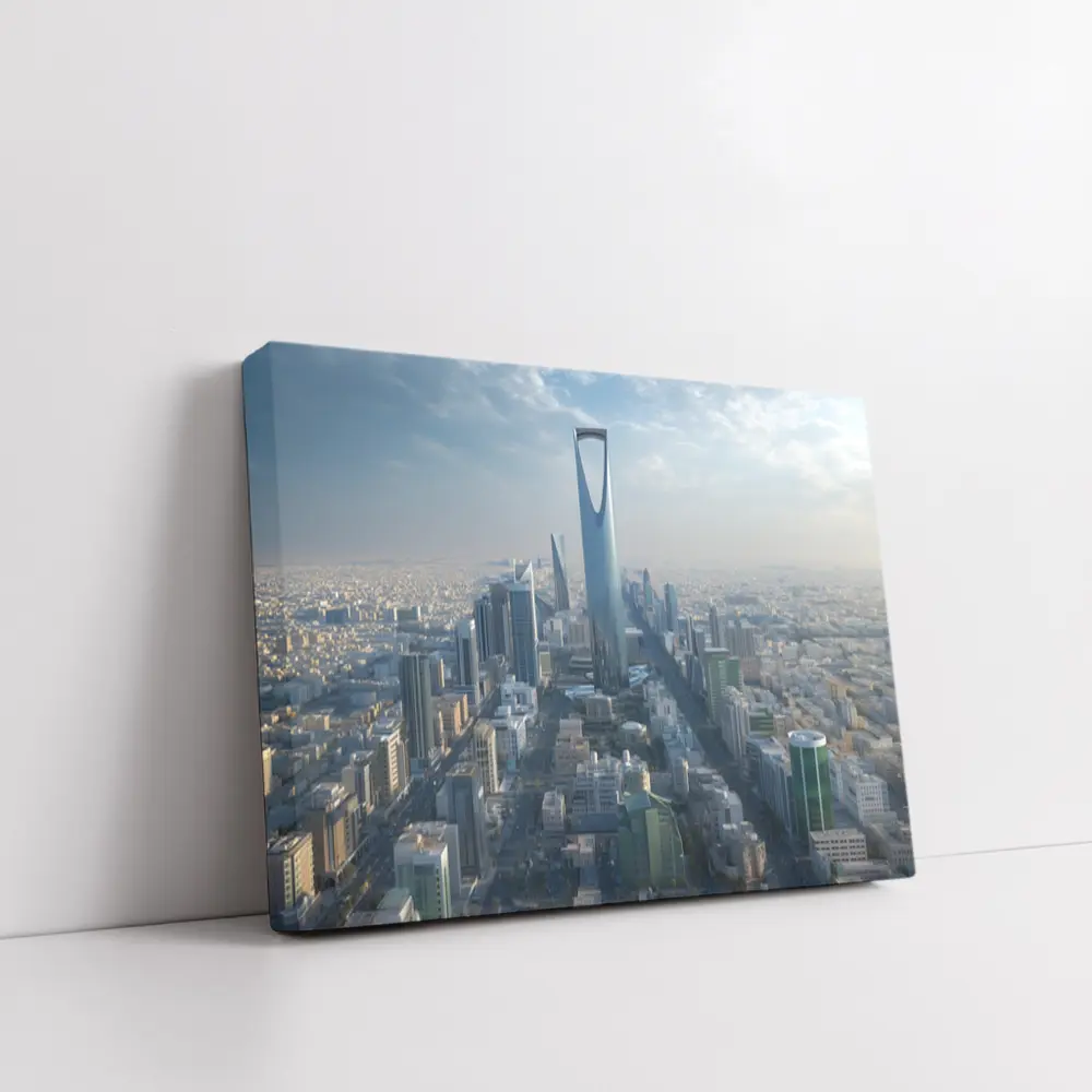 Riyadh Saudi Arabia Kingdom Tower Skyline View – Wall Art