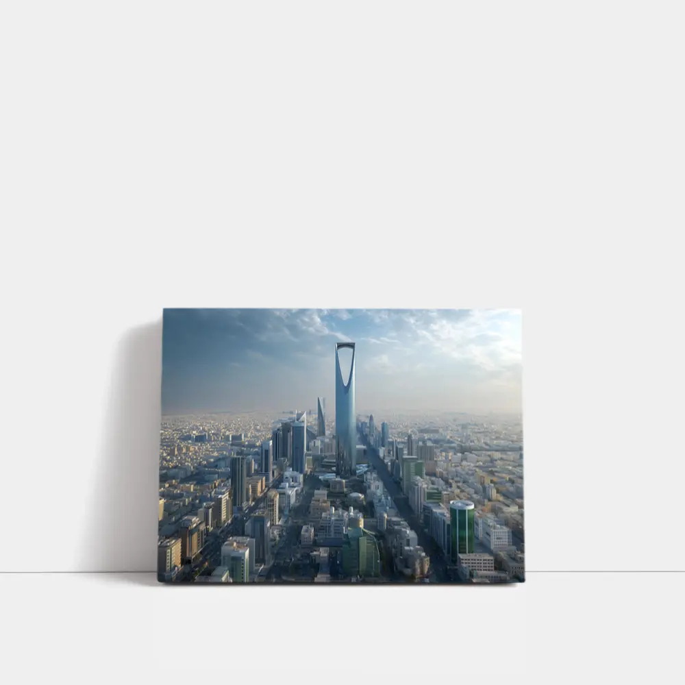 Riyadh Saudi Arabia Kingdom Tower Skyline View – Wall Art