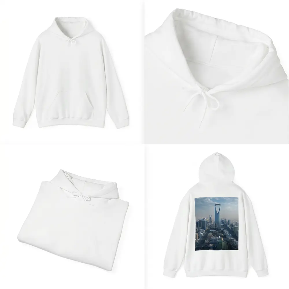 Riyadh Saudi Arabia Kingdom Tower Skyline View – Hoodies