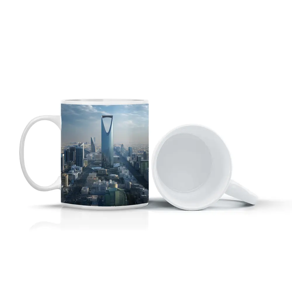 Riyadh Saudi Arabia Kingdom Tower Skyline View – Mugs